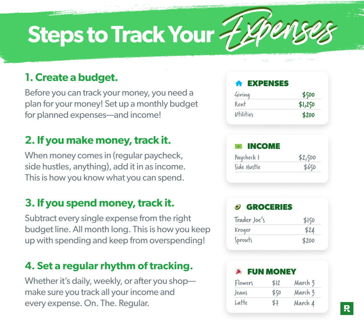 steps to tracking your expenses